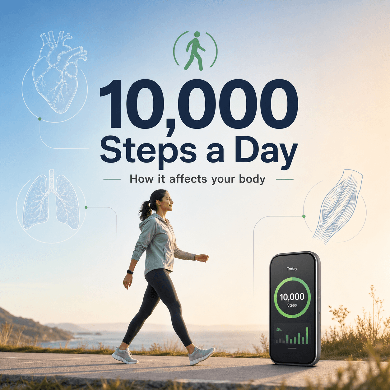 How Walking 10,000 Steps a Day Affects Your Body
